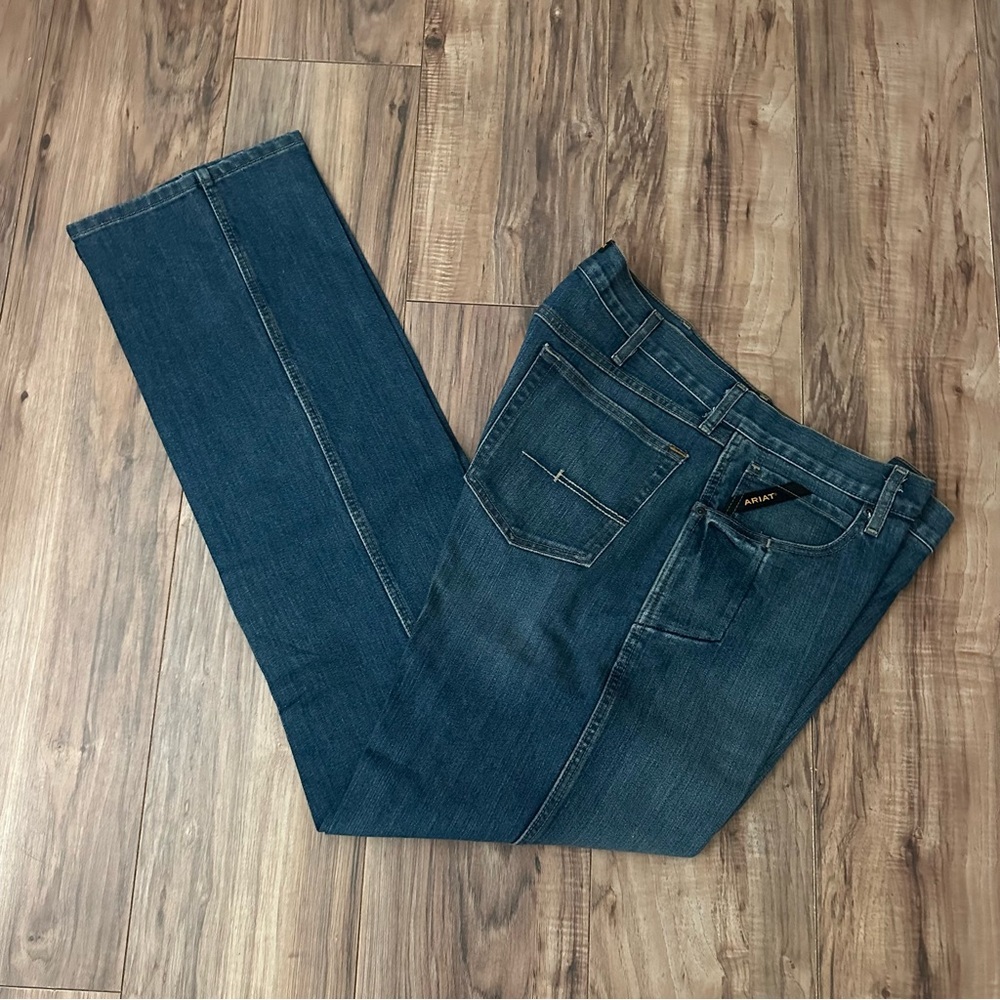 NWOT Heavy Starched Ariat Rebar M4 Men's Relaxed Bootcut Jeans • Size: 36x36